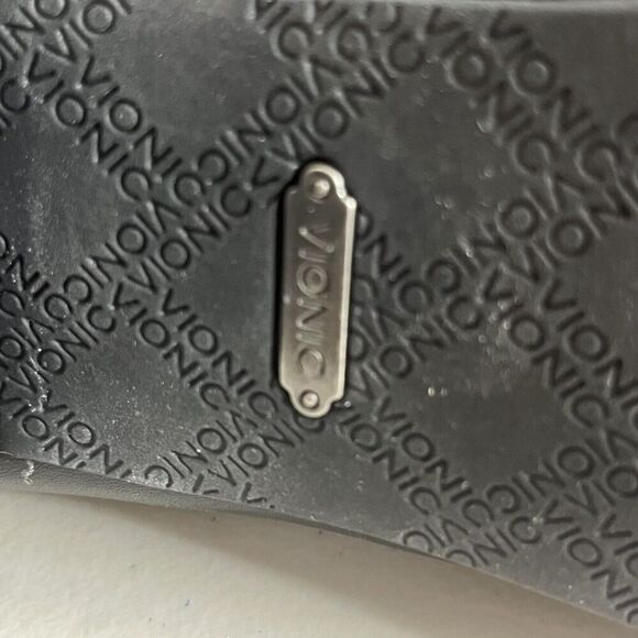 Vionic Size 10 W Georgia Ankle Boot Black Silver Studded Side Leather Side Zip - Picture 10 of 12